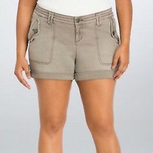 Torrid NWT Khaki Military Short Shorts size 22